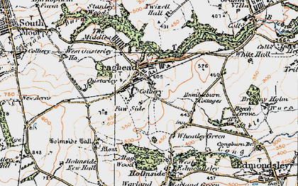Old map of Craghead in 1925