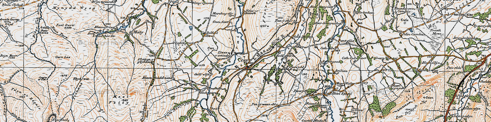 Old map of Fforest Fach in 1923