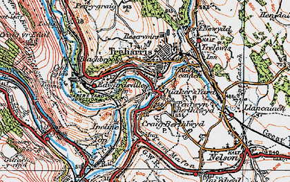 Old map of Craig Berthlwyd in 1919