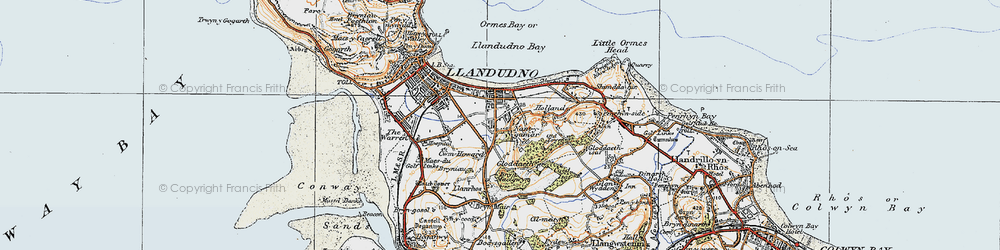 Old map of Craig-y-don in 1922