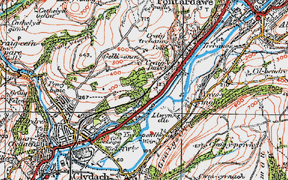 Old map of Ynys-y-mond in 1923