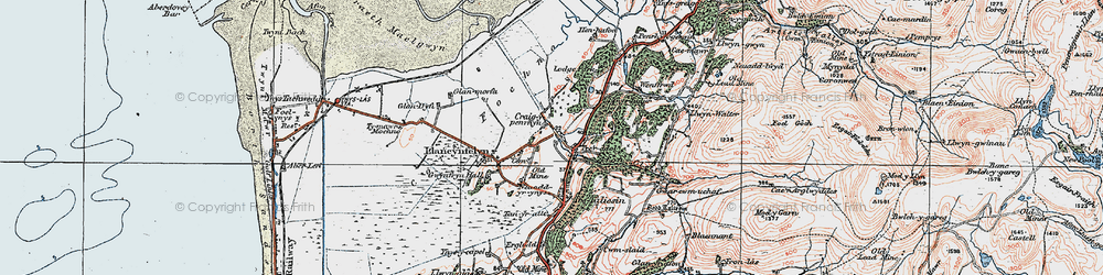Old map of Craig-y-penrhyn in 1922