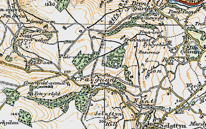 Old map of Craignant in 1921