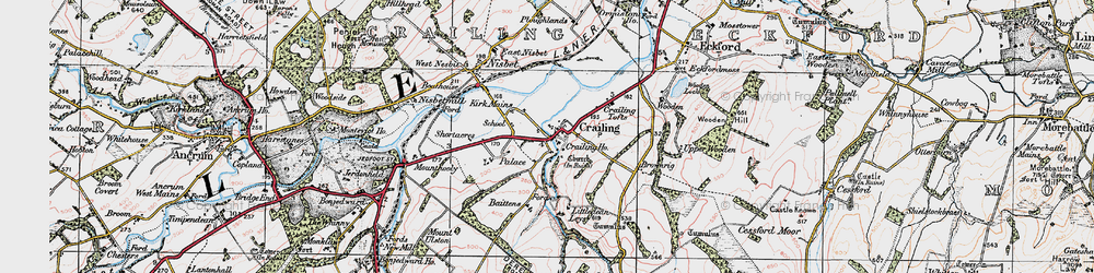 Old map of Crailing in 1926