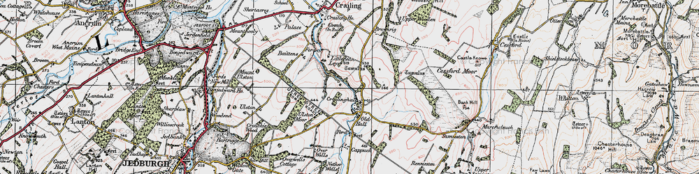 Old map of Crailinghall in 1926