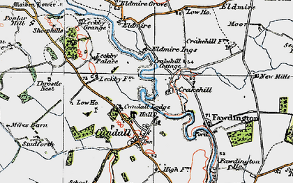 Old map of Leckby Grange in 1925