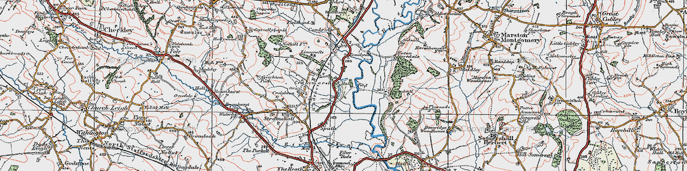 Old map of Crakemarsh in 1921