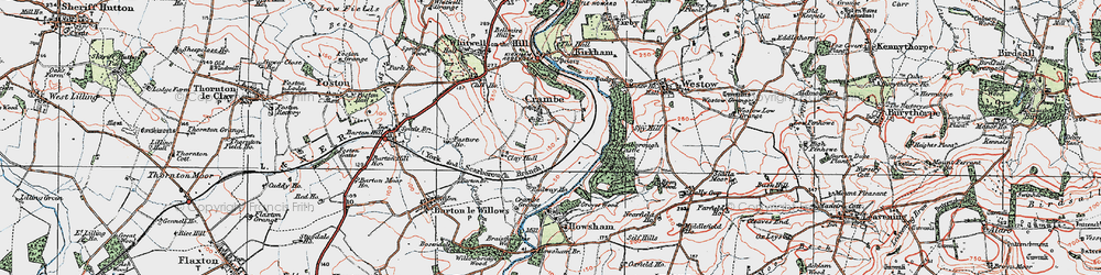 Old map of Crambe in 1924