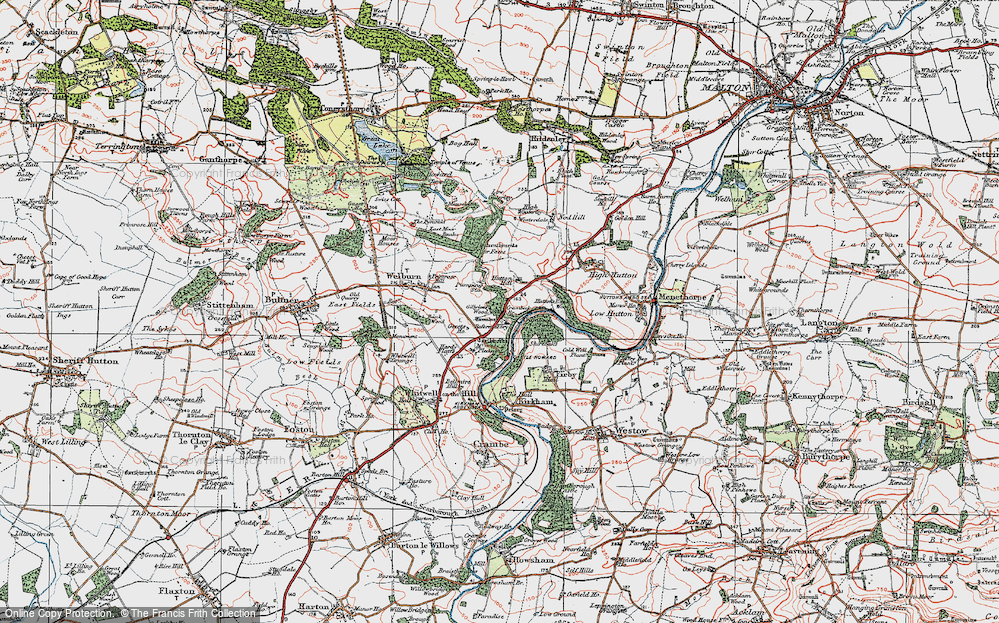 Old Map of Crambeck, 1924 in 1924