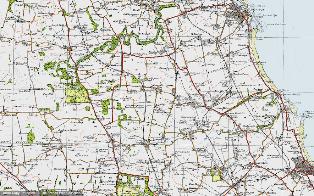 Old Map of Cramlington, 1925 in 1925