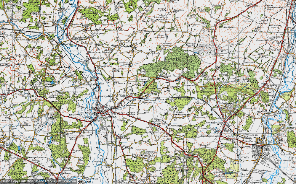 Old Map of Crampmoor, 1919 in 1919