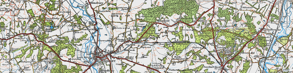 Old map of Crampmoor in 1919