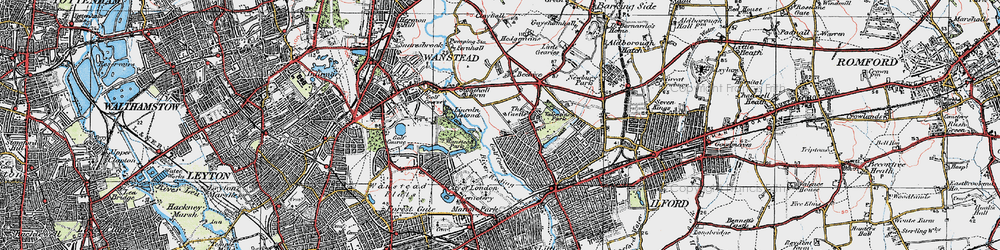 Old map of Cranbrook in 1920
