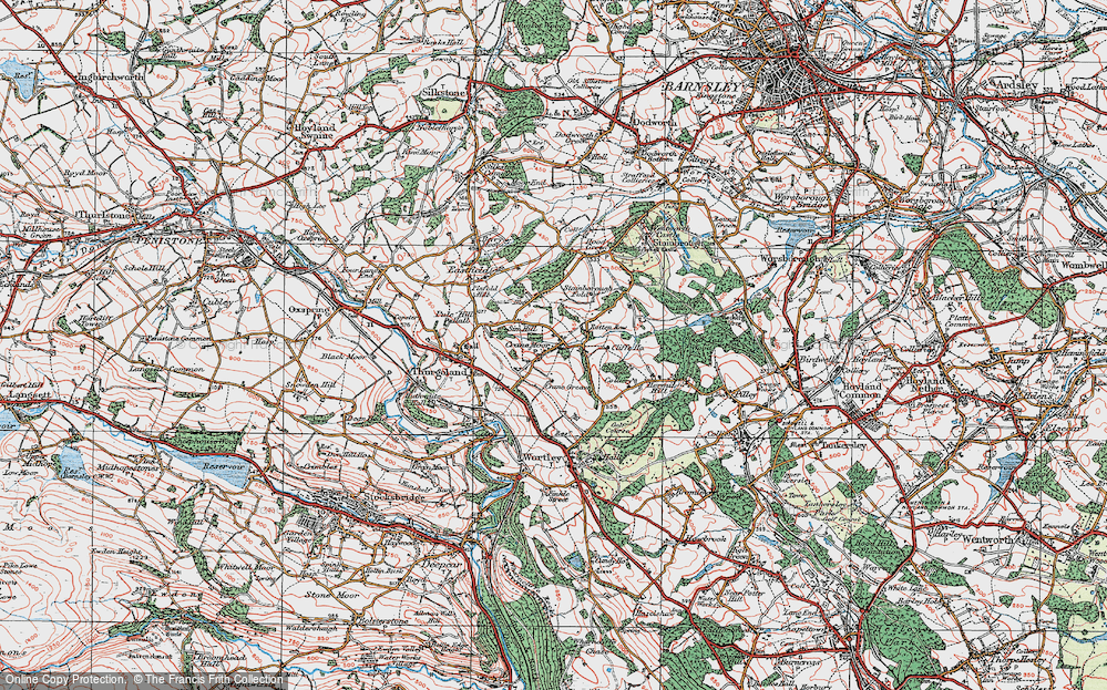 Old Map of Crane Moor, 1924 in 1924