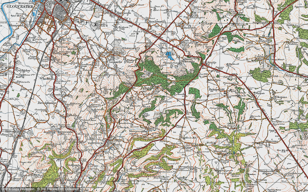 Old Map of Cranham, 1919 in 1919