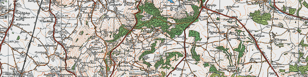 Old map of Cranham in 1919