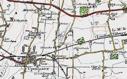 Old map of Cranham in 1920