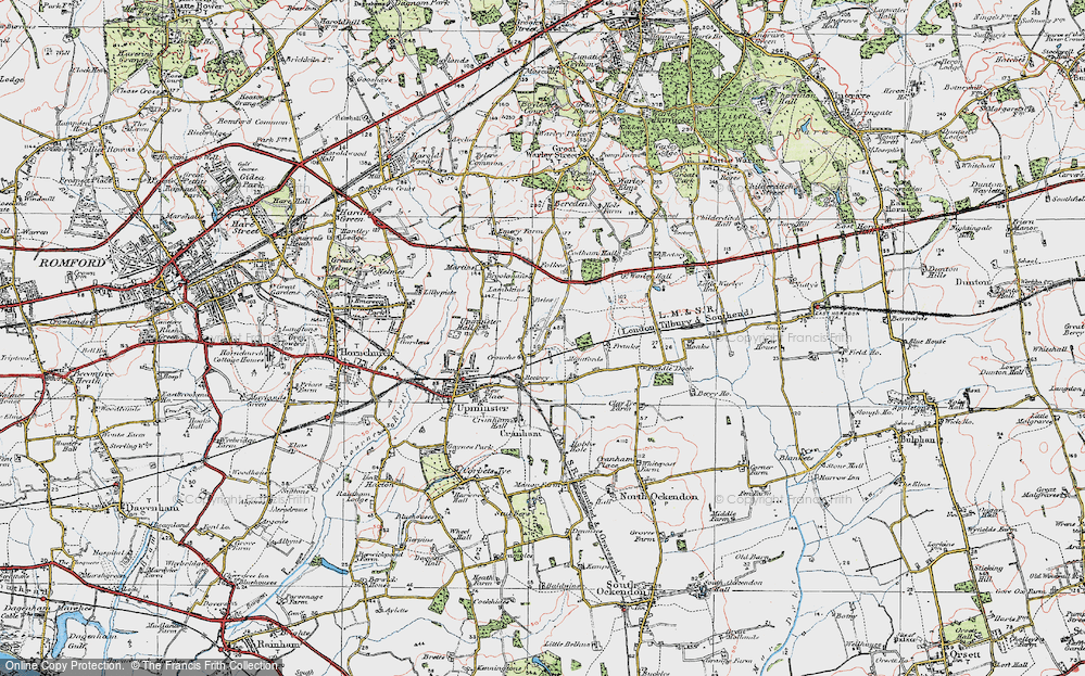 Historic Ordnance Survey Map of Cranham, 1920