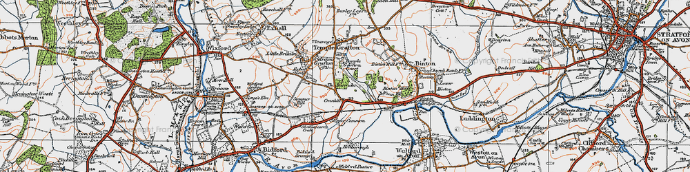 Old map of Cranhill in 1919