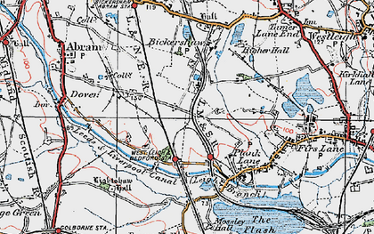 Old map of Lightshaw Hall in 1924