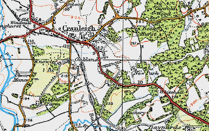 Old map of Cranleigh in 1920