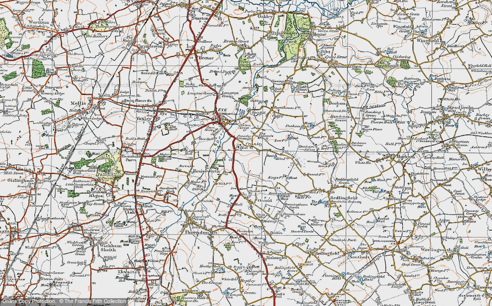 Old Map of Cranley, 1921 in 1921