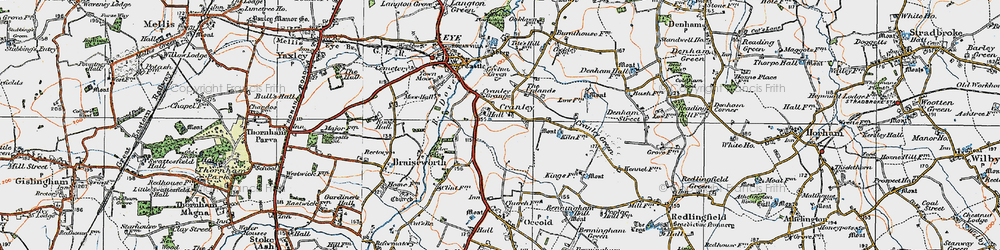 Old map of Cranley in 1921