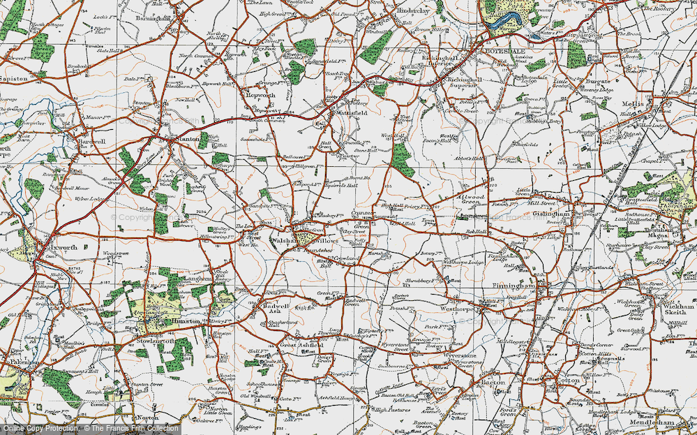 Old Map of Cranmer Green, 1920 in 1920