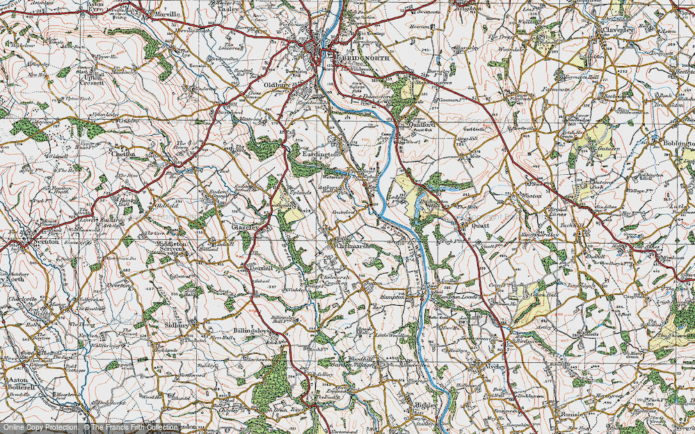 Old Map of Crateford, 1921 in 1921