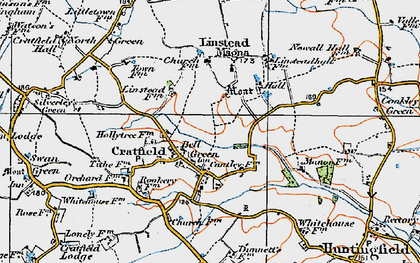 Old map of Cratfield in 1921