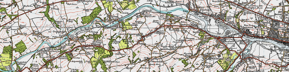 Old map of Crawcrook in 1925