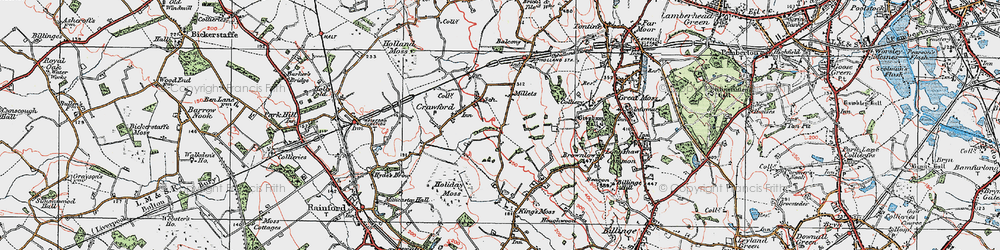 Old map of Crawford in 1923