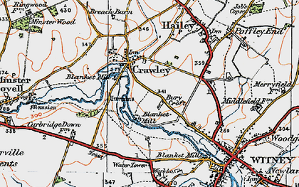 Old map of Crawley in 1919