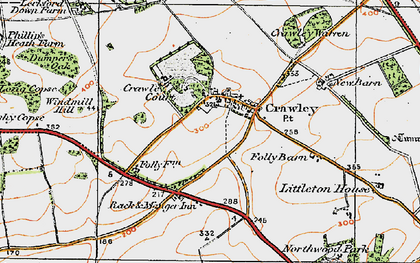 Old map of Windmill Hill in 1919