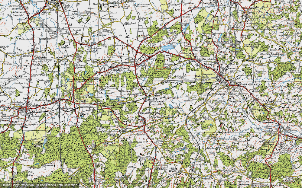Old Map of Crawley Down, 1920 in 1920