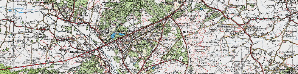 Old map of Crawley Hill in 1919