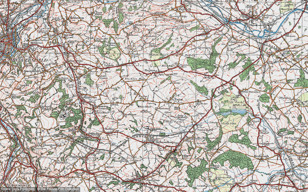 Old Map of Crawshaw, 1924 in 1924