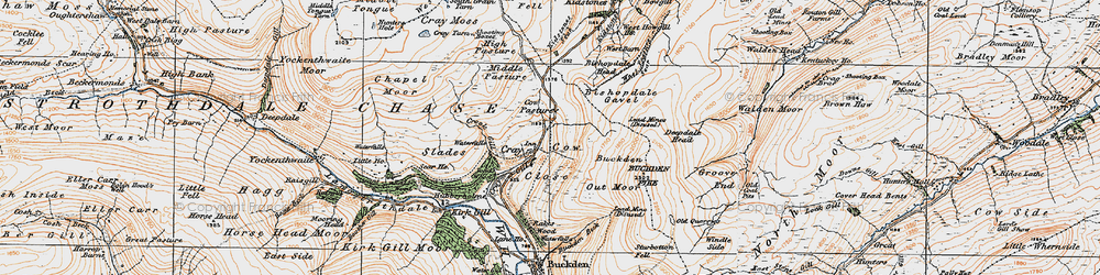 Old map of Cray in 1925
