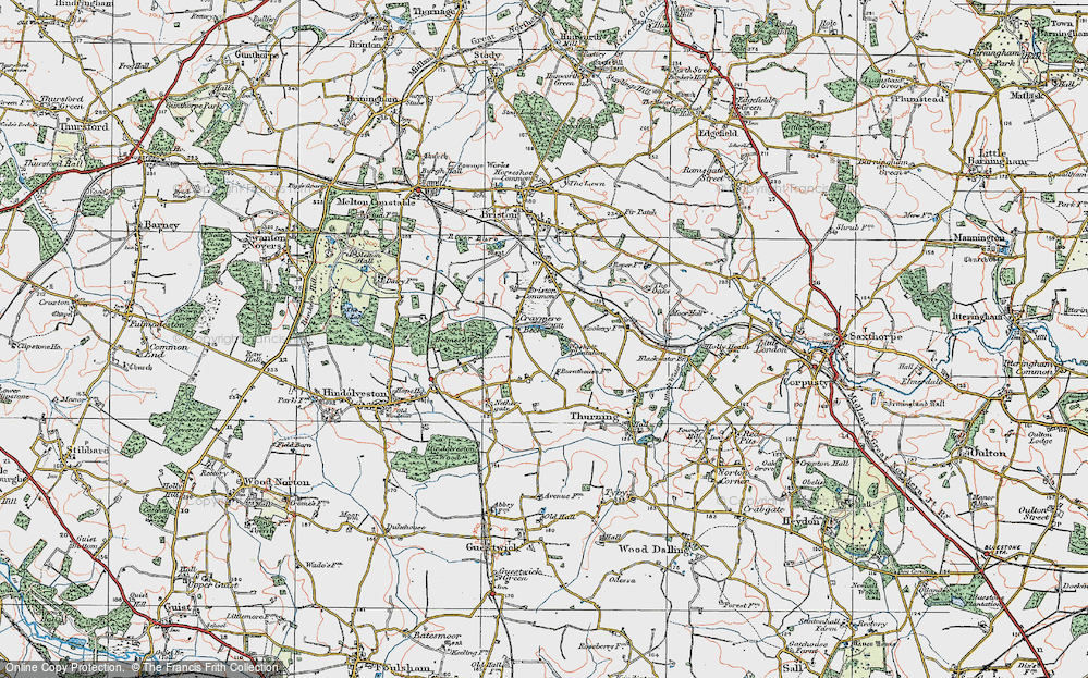 Old Map of Craymere Beck, 1921 in 1921
