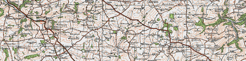 Old map of Beaple's Moor in 1919