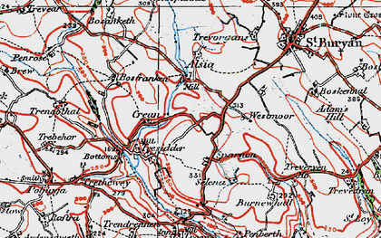 Old map of Crean in 1919