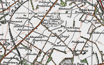 Old map of Beltedstane in 1925