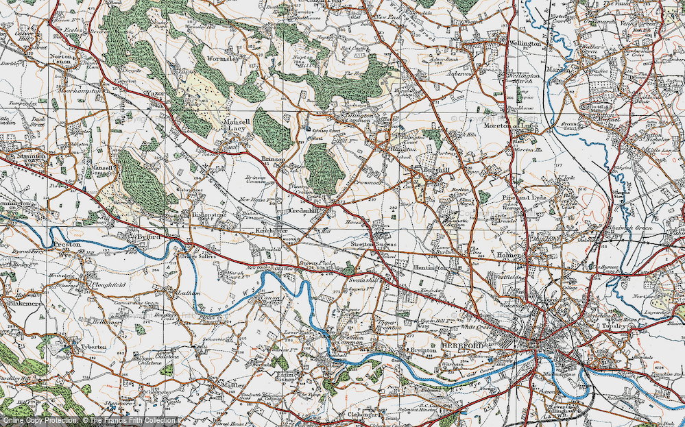 Old Map of Credenhill, 1920 in 1920