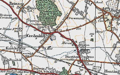 Old map of Credenhill in 1920