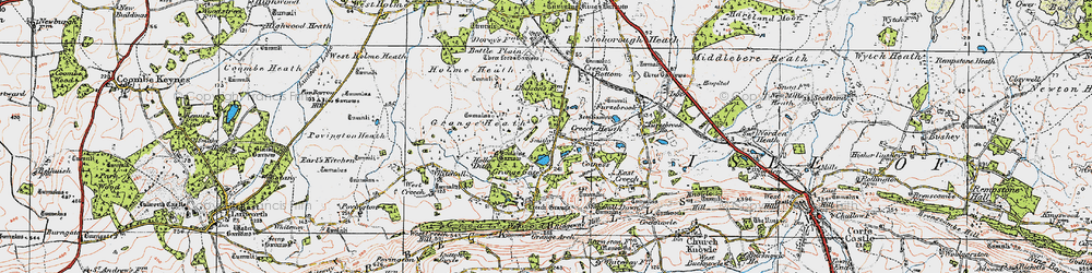 Old map of Creech in 1919