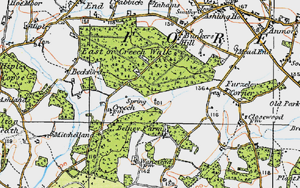 Old map of Beckford in 1919