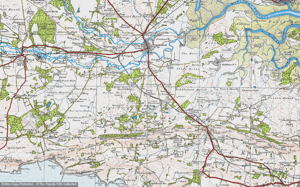 Old Map of Creech Bottom, 1919 in 1919