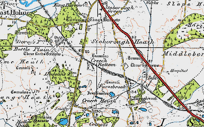 Old map of Creech Bottom in 1919