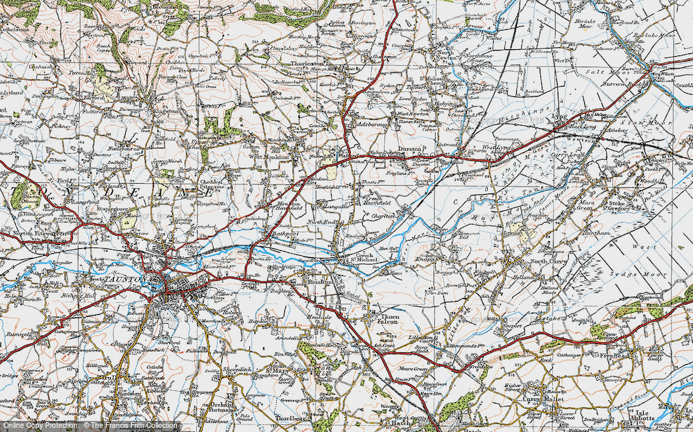 Old Map of Creech Heathfield, 1919 in 1919