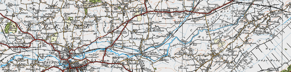 Old map of Creech Heathfield in 1919